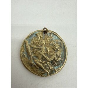 Vintage Frankrich Medaille Temple Inca Bronze Medallion